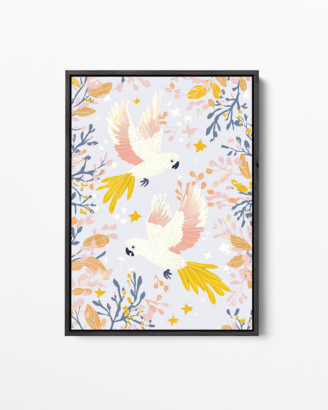 Vrolijke vogels – staand wanddecoratie kunstwerk