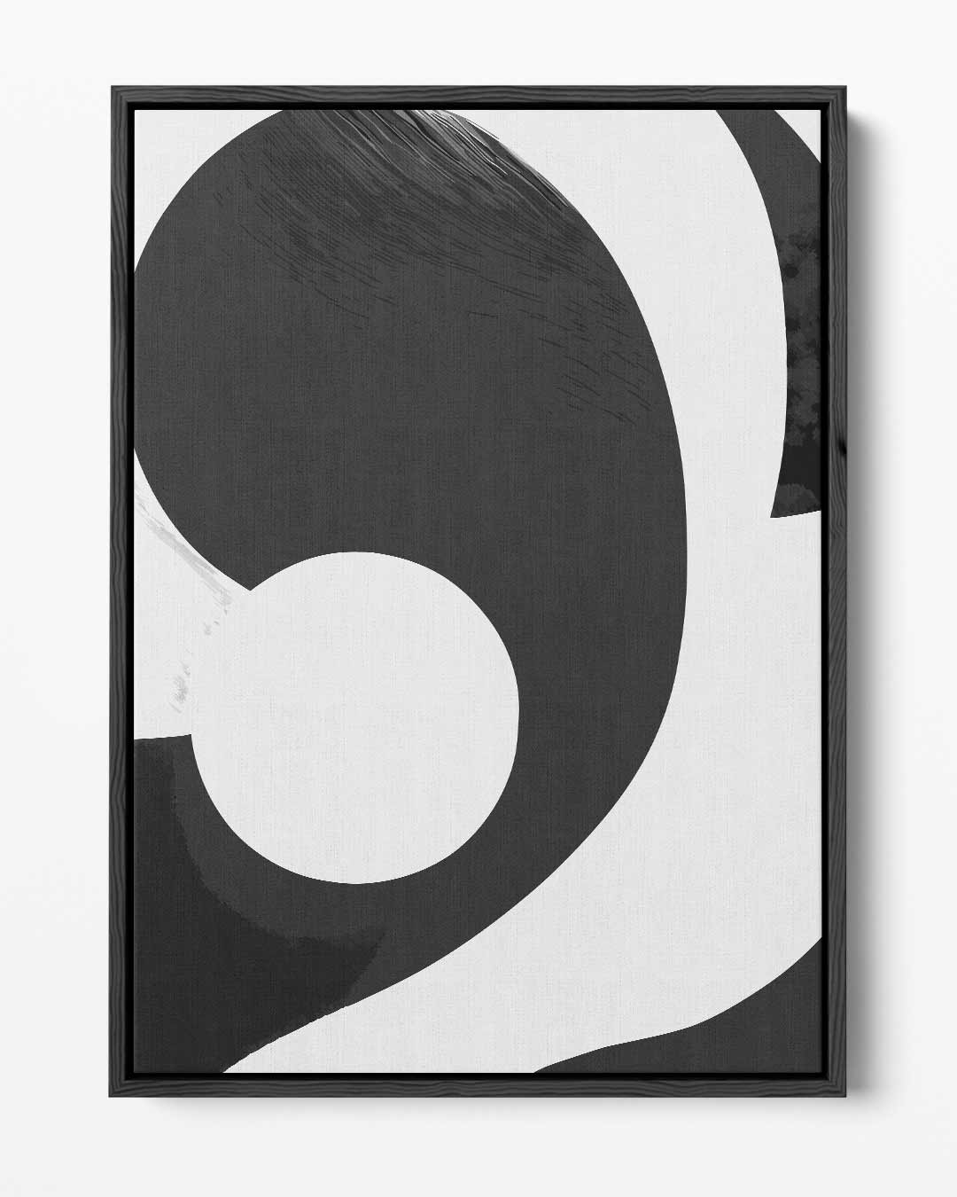 Abstracte Contrasten – portret kunstwerk als wanddecoratie