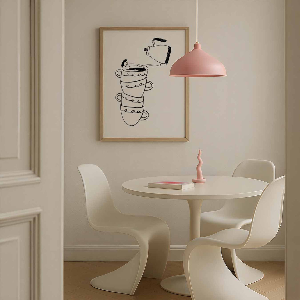 Koffiegenot Illustratie – zomerse poster in staand formaat
