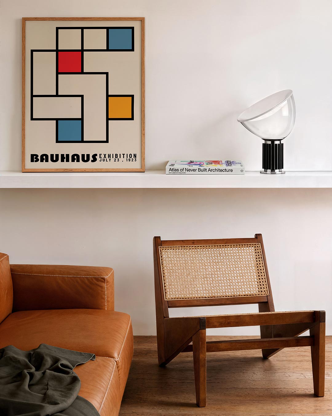 Vormen en vlakkenspel – staande Bauhaus poster voor aan de muur