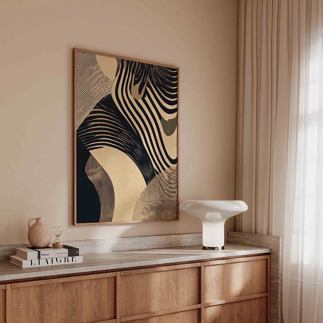 Abstracte lijnen – abstracte poster in staand formaat