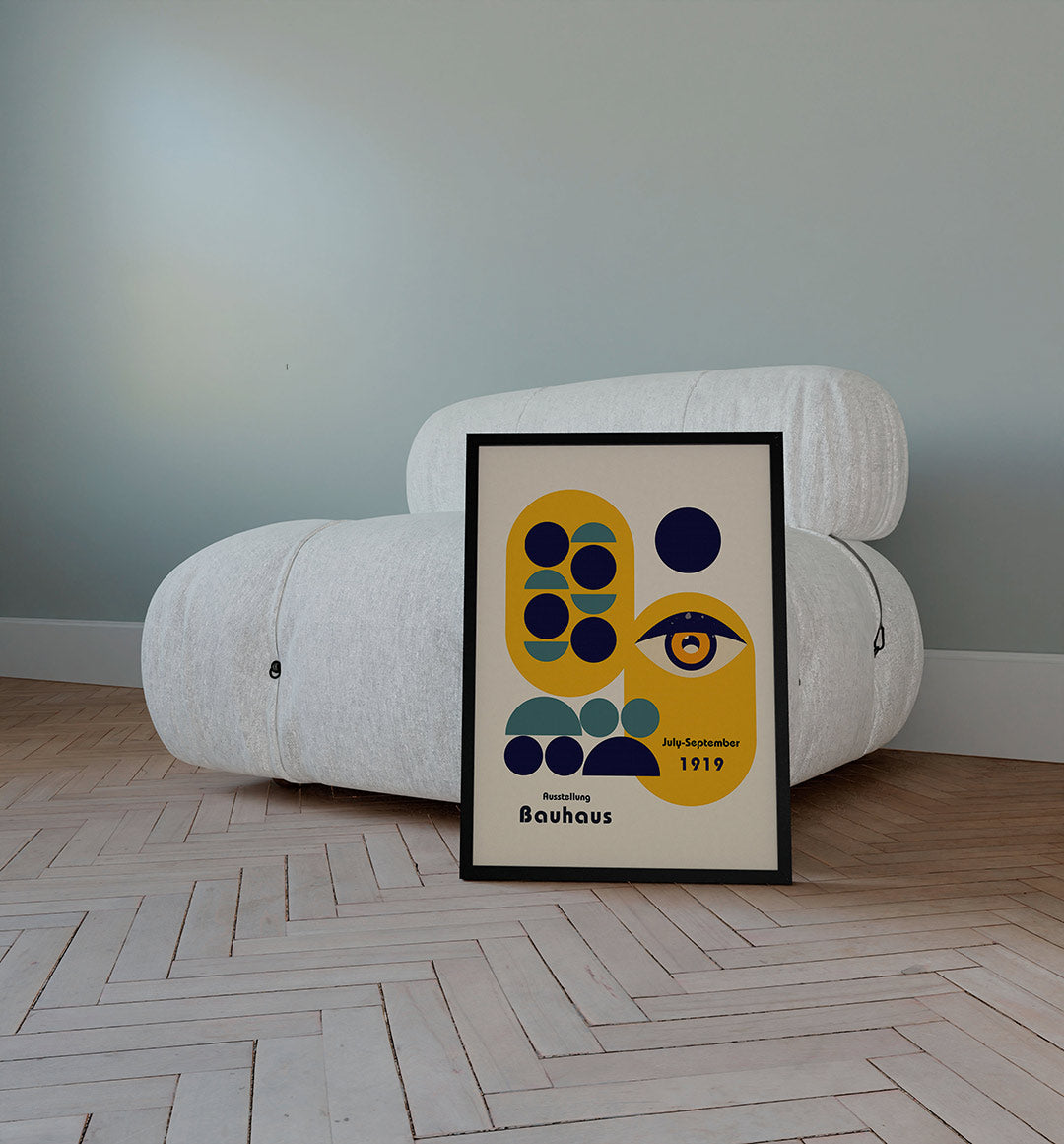 Vormen en vlakken – staande Bauhaus poster voor aan de muur