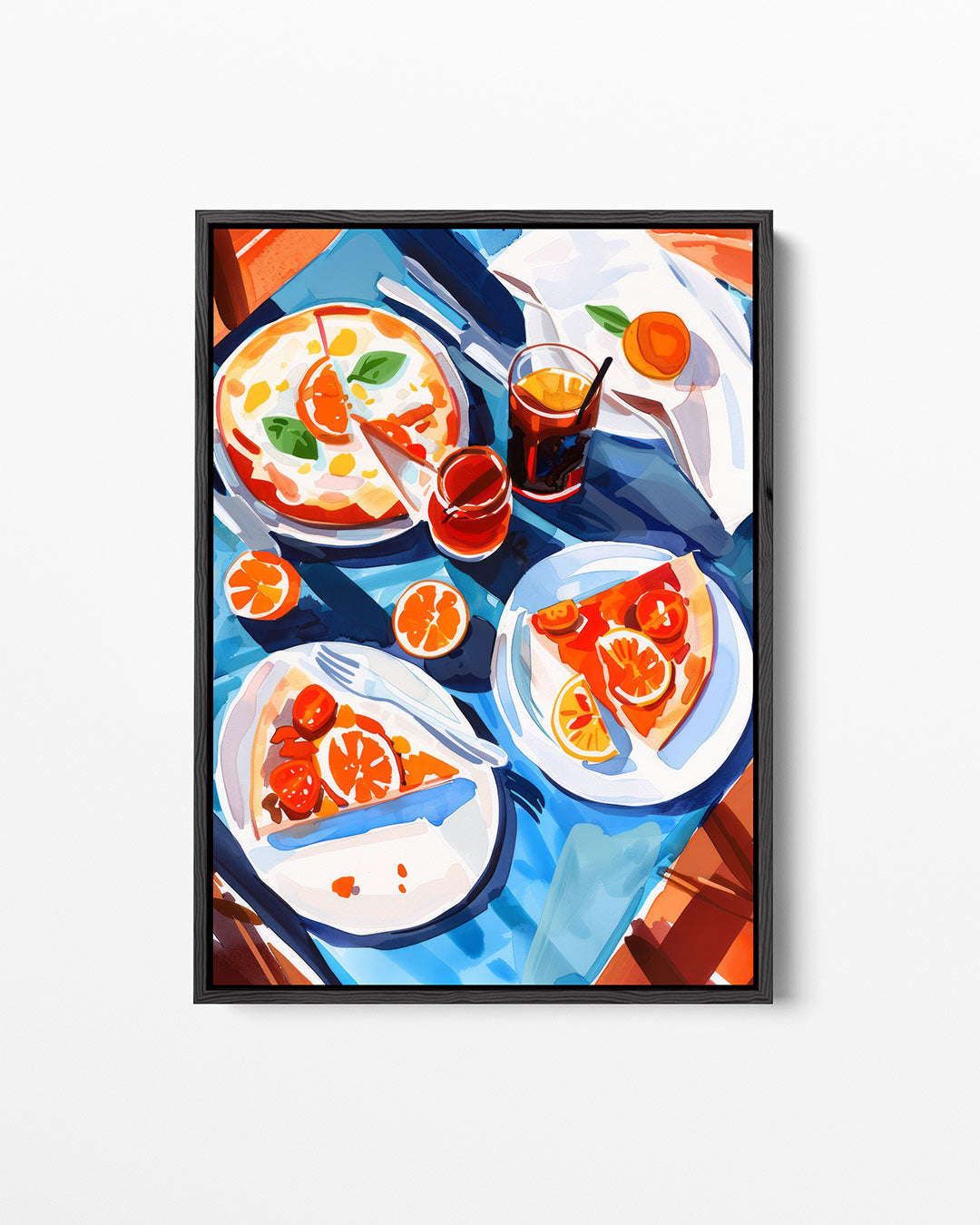 Kleurrijke tafelscène – staand wanddecoratie kunstwerk