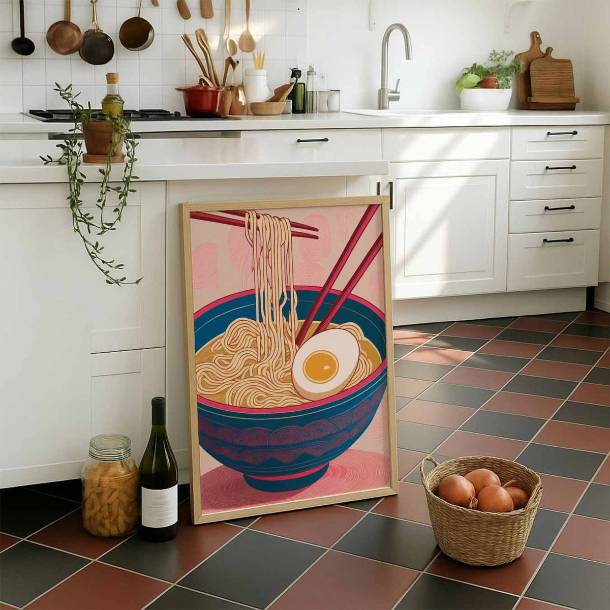 Ramen Noodles – staande muurposter voor keuken of eethoek