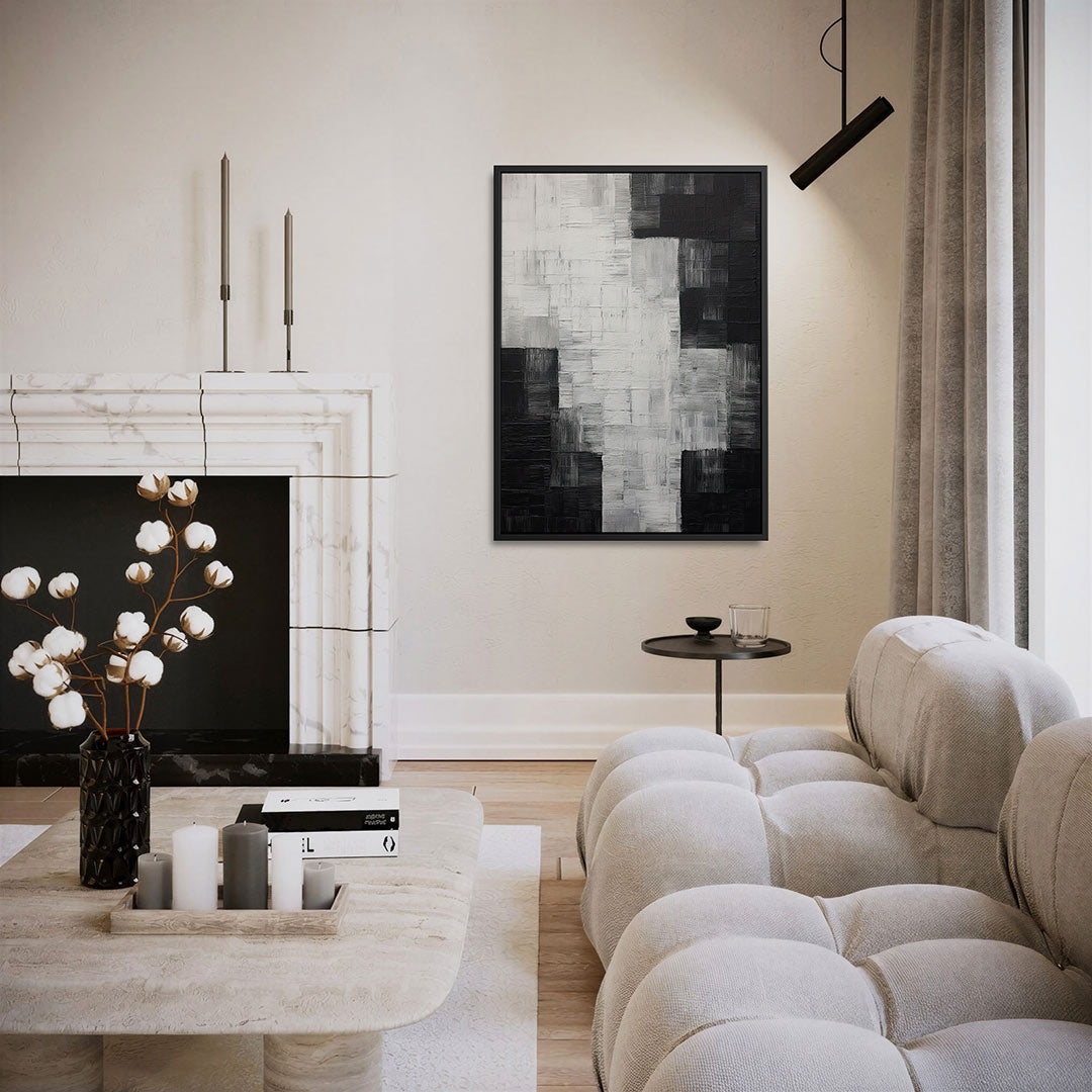 Geometrische vlakken – moderne staande wandkunst