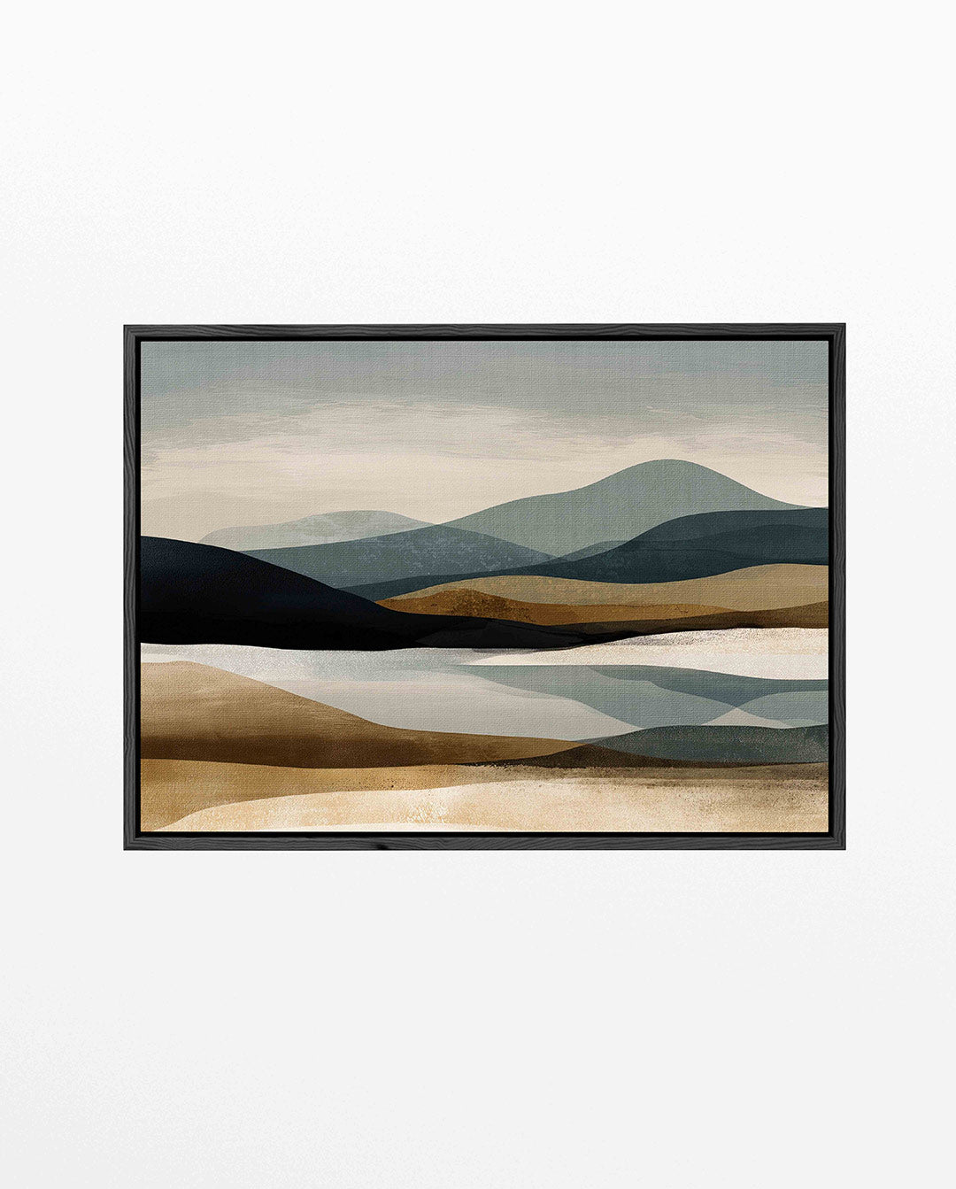 Gelaagde compositie – Liggende wanddecoratie – liggend abstract kunstwerk