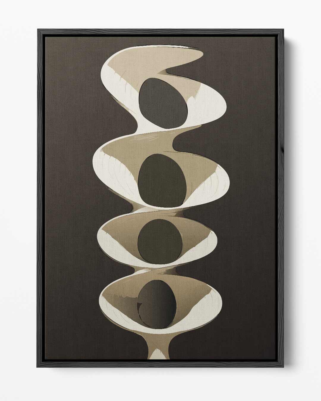 Abstracte Spiralen – portret kunstwerk als wanddecoratie