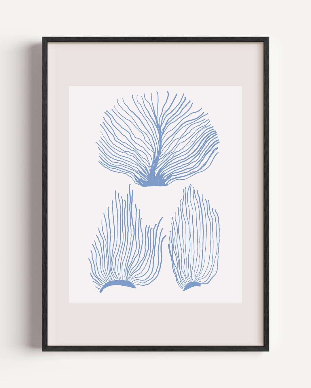 Blauwe Zeetuin – kleurrijke abstracte portret poster als wanddecoratie
