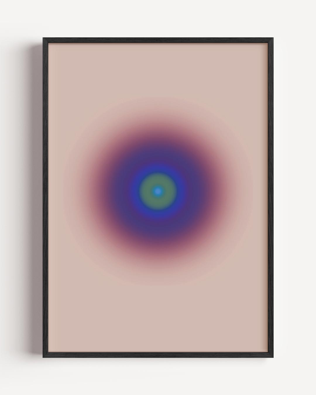 Zachte Regenboog Cirkel – mindfulness portret poster als wanddecoratie