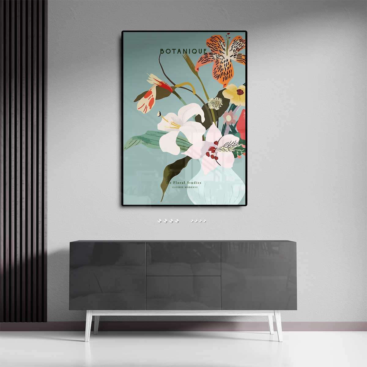 Botanique Bloemenpracht – canvas kunstwerk als wanddecoratie