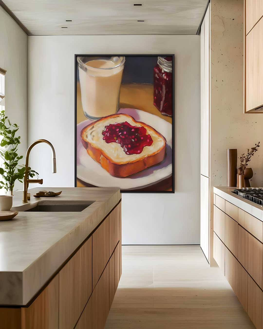 Ontbijtmoment met Jam – staand kunstwerk voor modern interieur