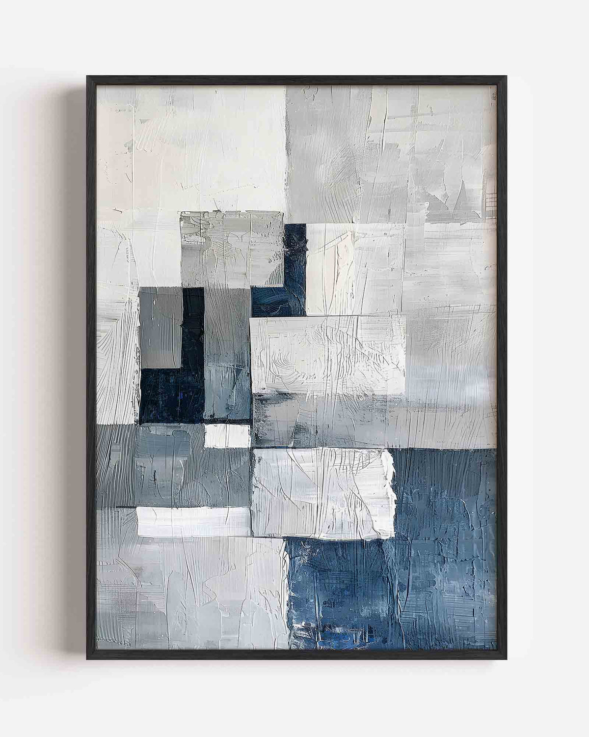 Abstracte rechthoeken – abstracte textuur portret poster als wanddecoratie