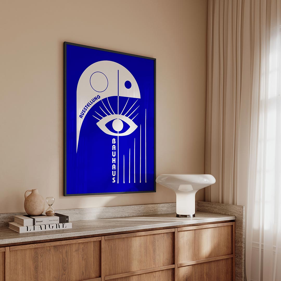 Vormen en lijnen – geometrische Bauhaus poster in staand formaat