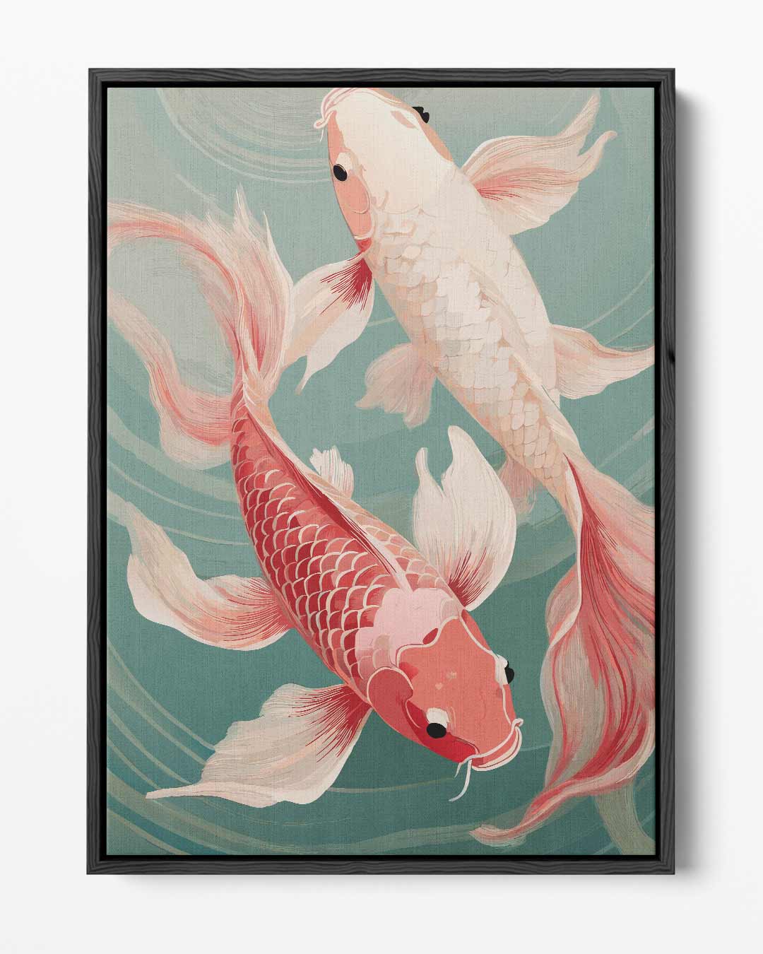 Koi Vissen in Beweging – portret kunstwerk als wanddecoratie