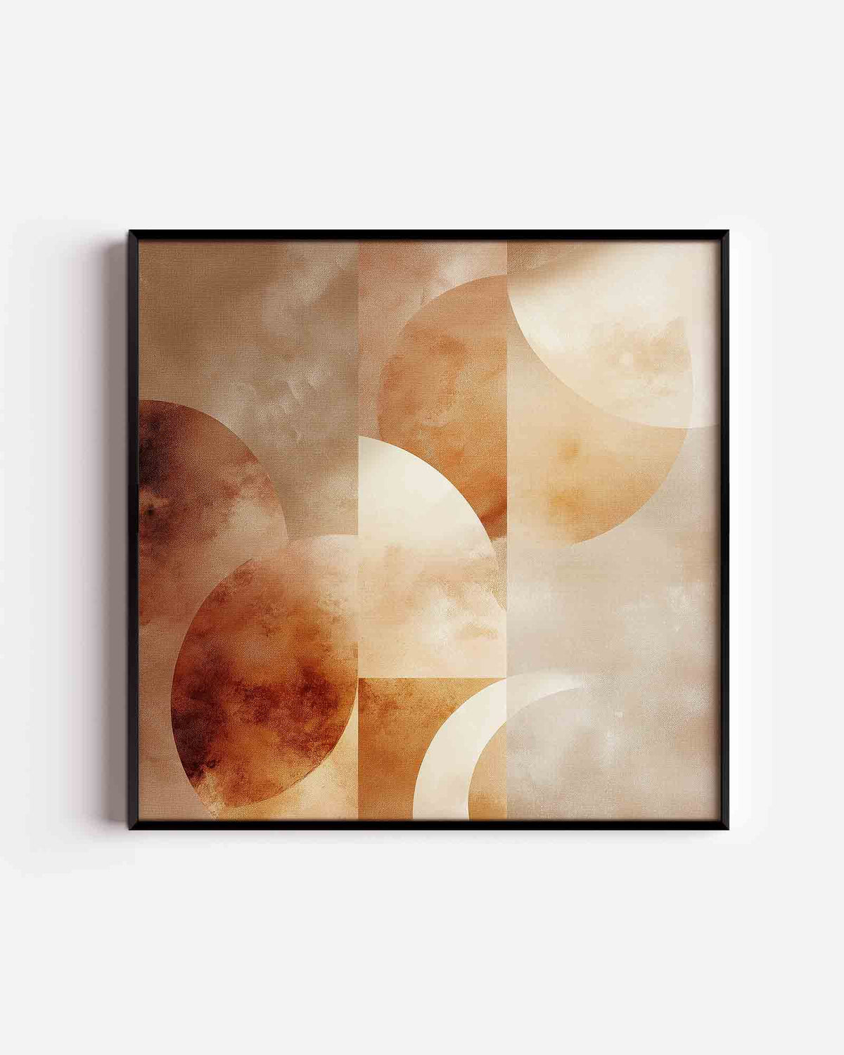 Abstracte cirkelvormen – abstracte vierkante poster als wanddecoratie