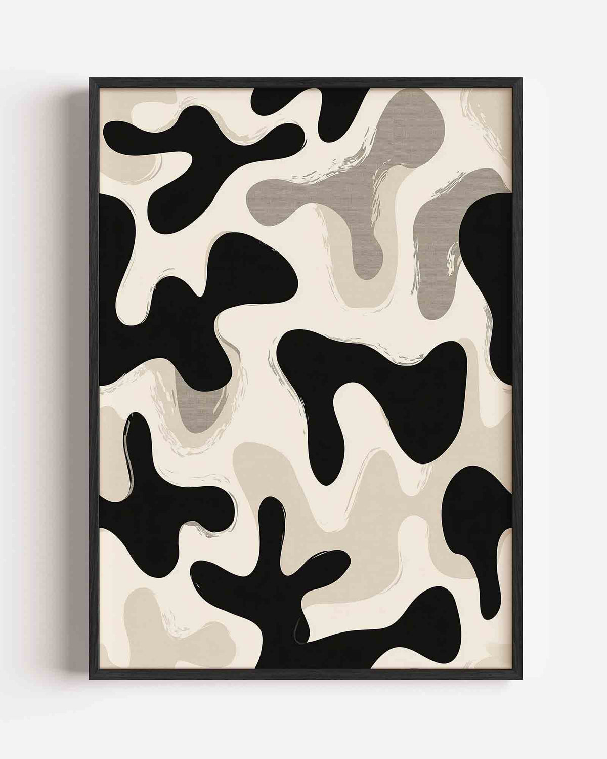 Organische vormen – abstracte portret poster als wanddecoratie