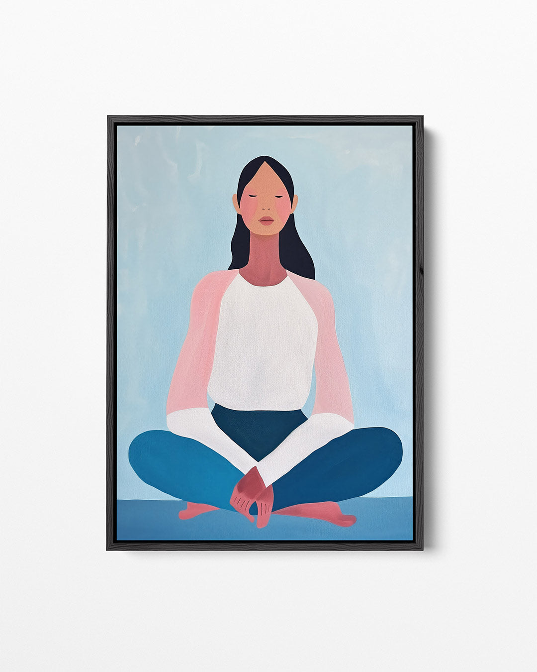 Meditatieve vrouw – staand wanddecoratie kunstwerk