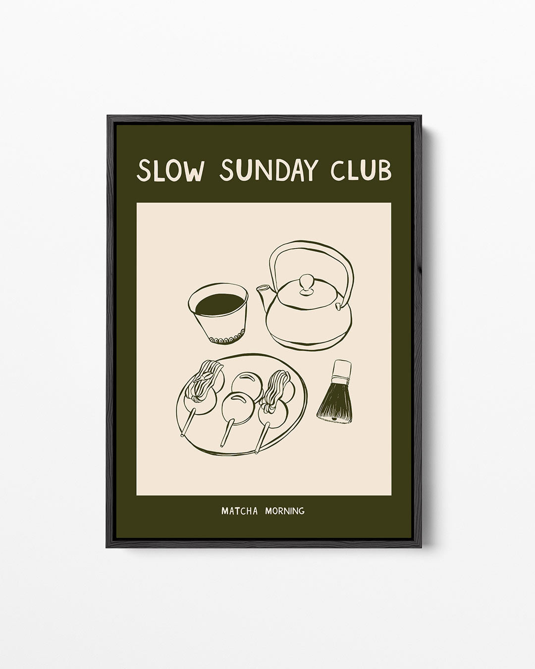 Rustige zondag illustratie – staand wanddecoratie kunstwerk