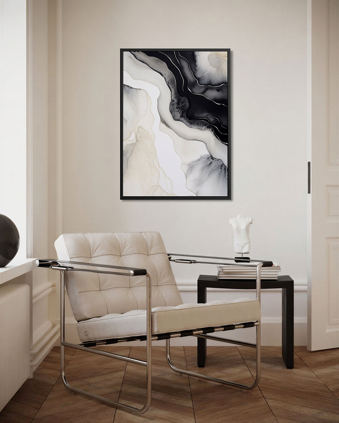 Organische lijnen – staand wanddecoratie kunstwerk