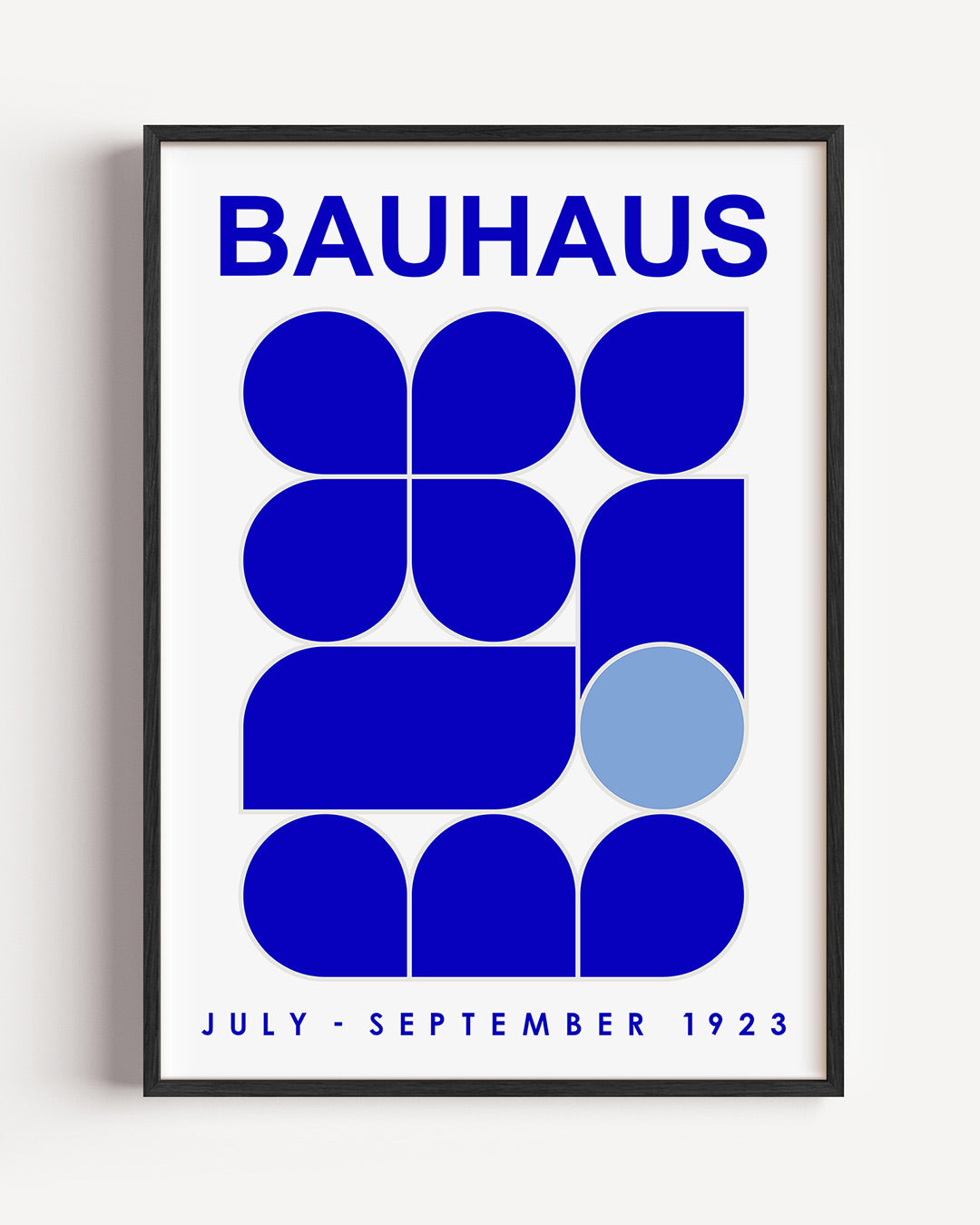 Vorm en kleur – staande Bauhaus poster als wanddecoratie