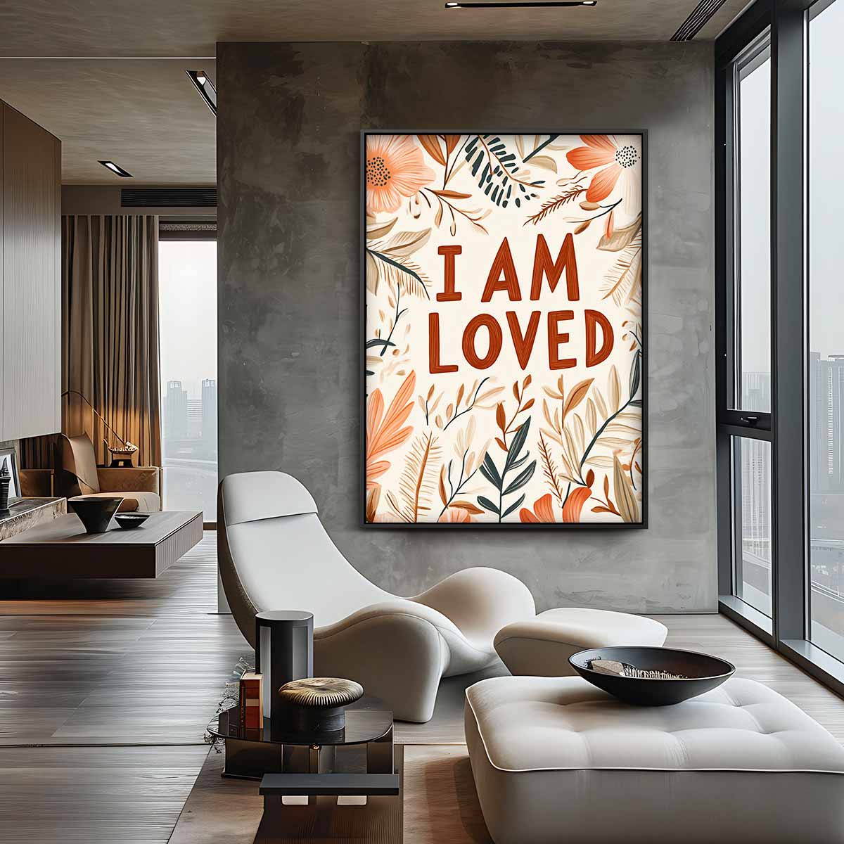 Bloemrijke Boodschap – canvas wanddecoratie in portret formaat