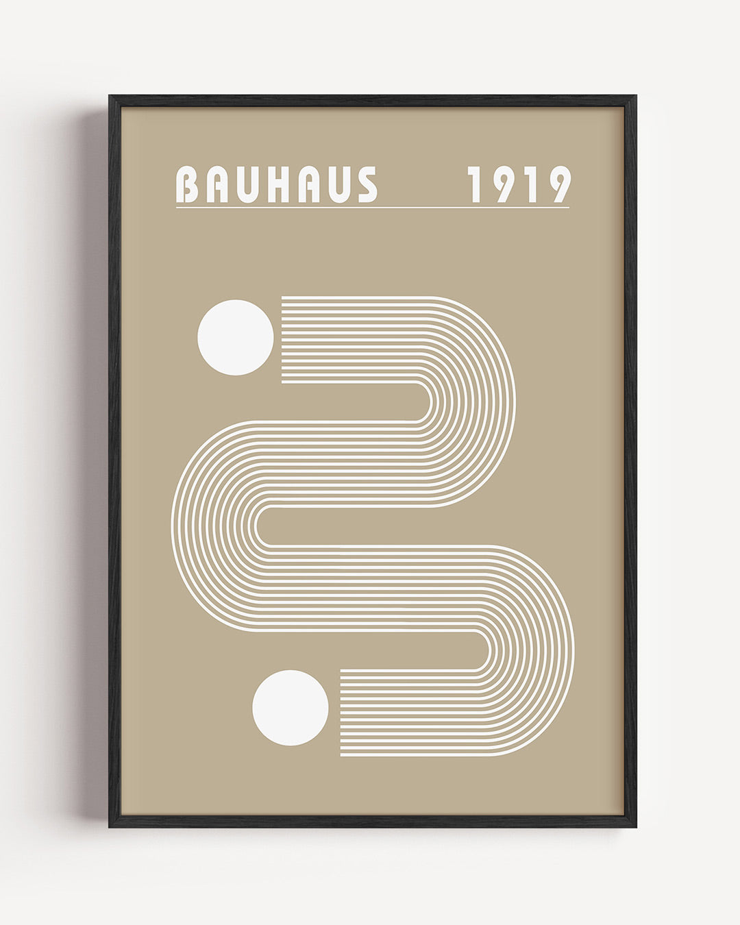 Lijnen en vormen – staande Bauhaus poster als wanddecoratie
