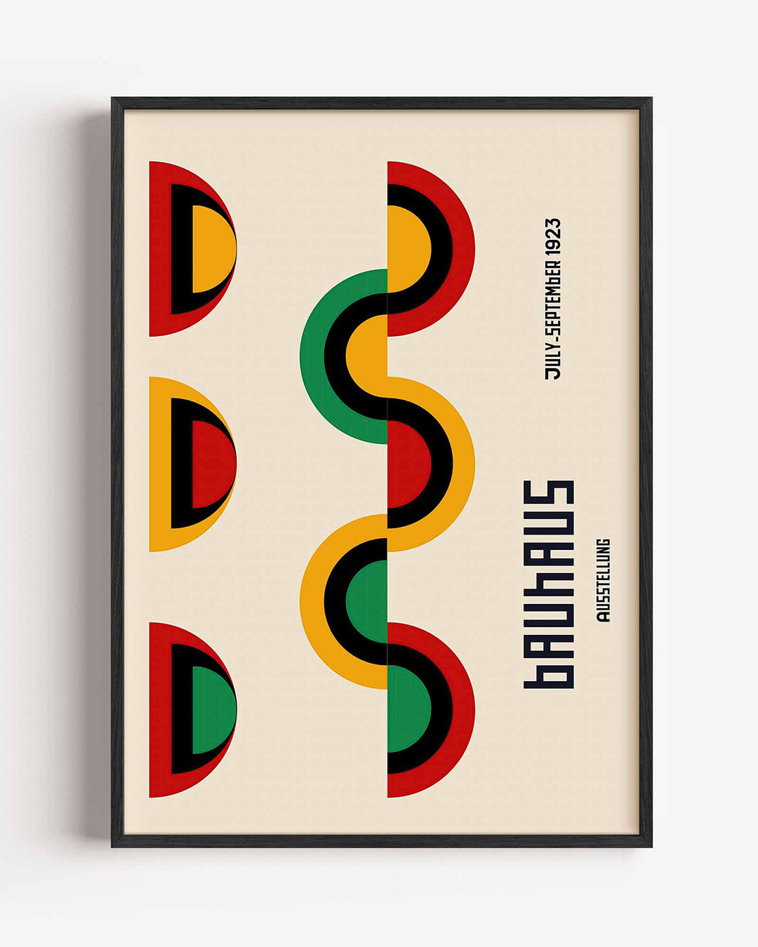 Vormen en vlakken – staande Bauhaus poster als wanddecoratie