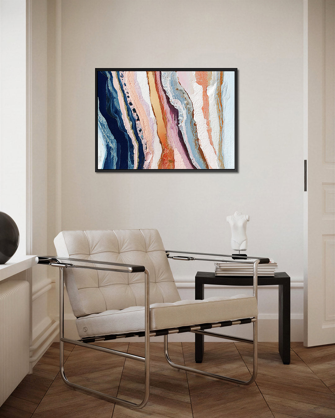 Kleurrijke golvende lijnen – Golvende – kunstwerk op canvas, dibond of plexiglas