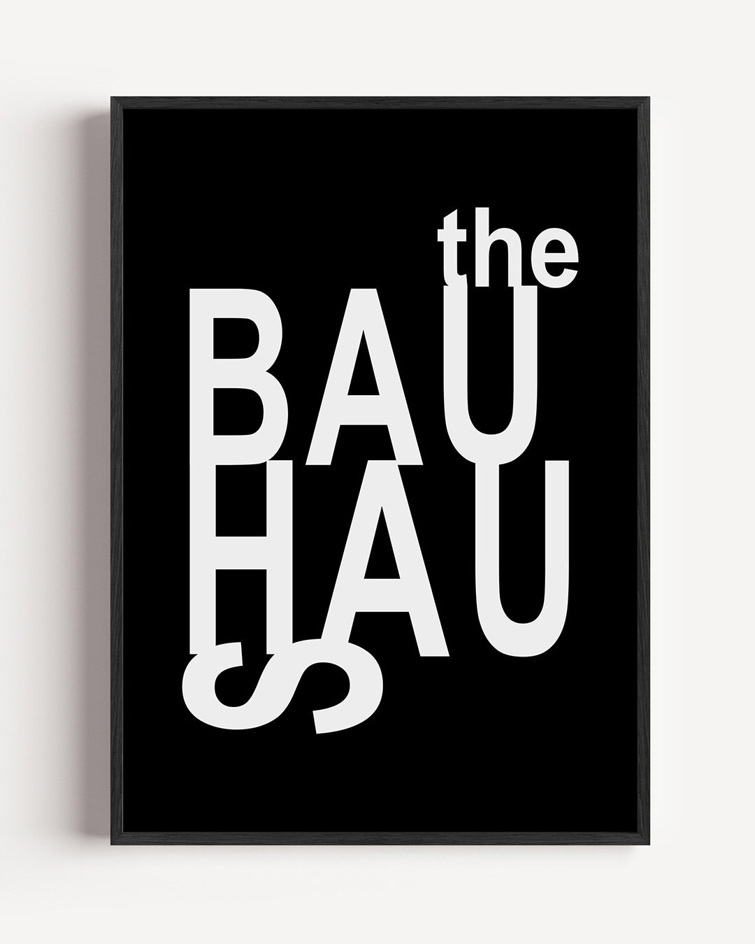 Typografisch spel – staande Bauhaus poster als wanddecoratie