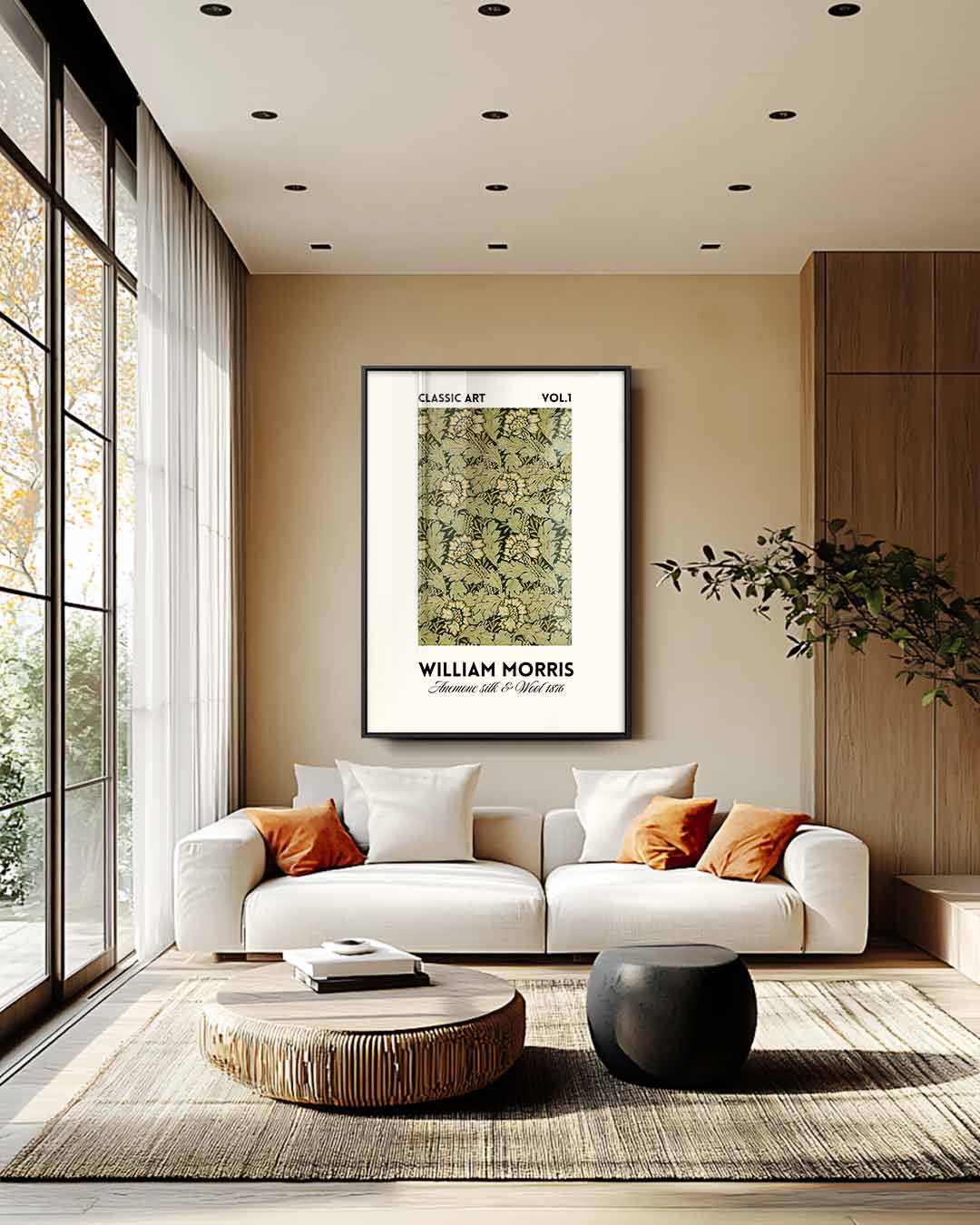 Klassieke Bloemenpracht – kunstwerk met zwarte baklijst