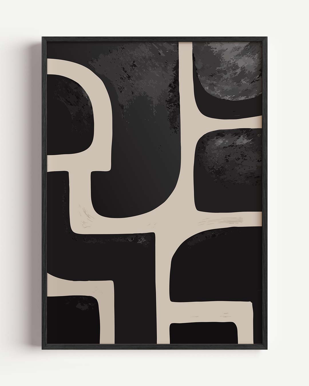 Moderne Abstracte Kunstposter – kleurrijke abstracte portret poster als wanddecoratie