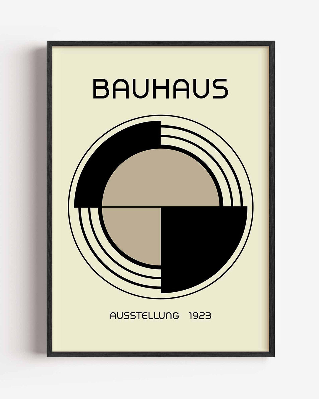 Cirkel en lijnen – staande Bauhaus poster als wanddecoratie