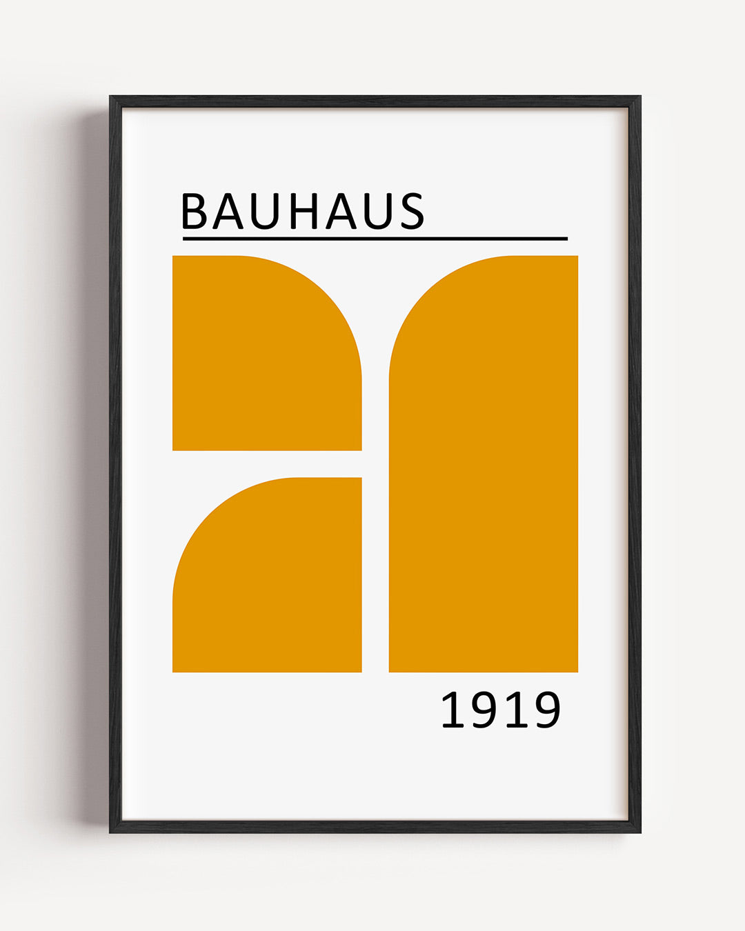 Vorm en lijnenspel – staande Bauhaus poster als wanddecoratie