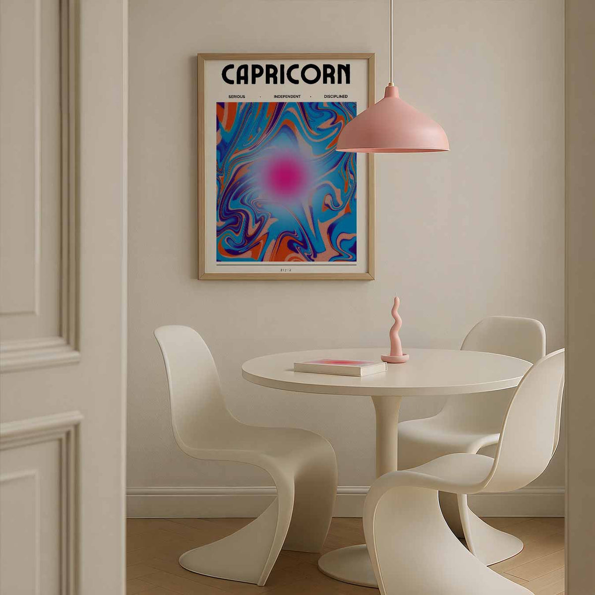 Capricorn – rustgevende wandkunst als portret poster