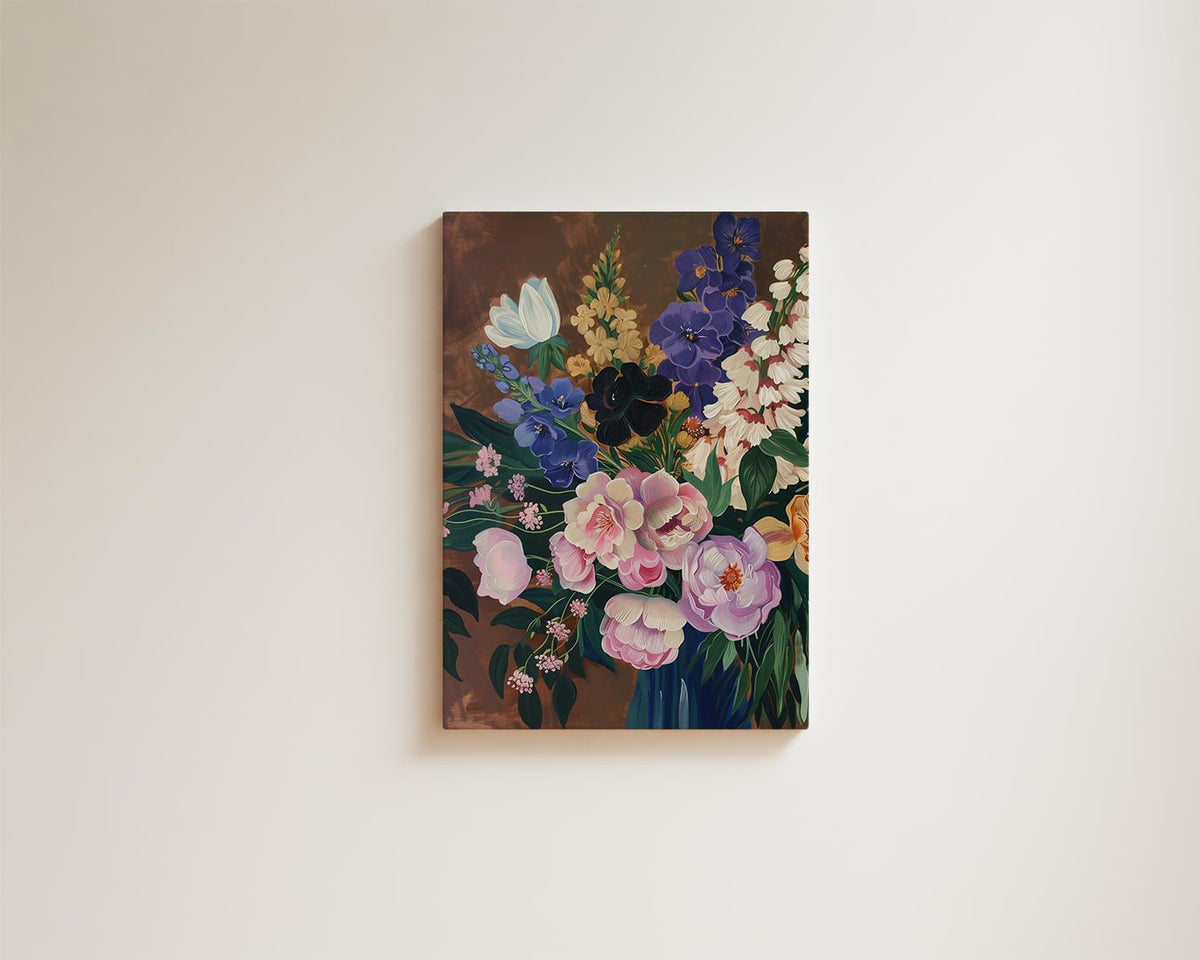 Kleurrijke Bloemenpracht – modern portret kunstwerk van WallArtistic