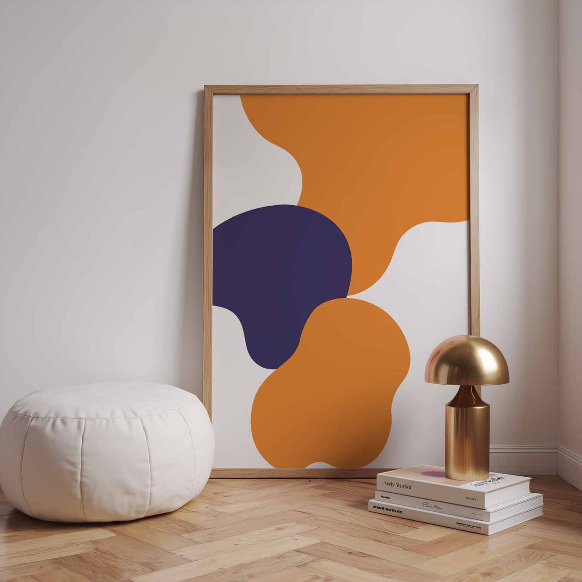 Kleurrijke Abstracte Vormen – staande kleurrijke abstracte wanddecoratie van WallArtistic