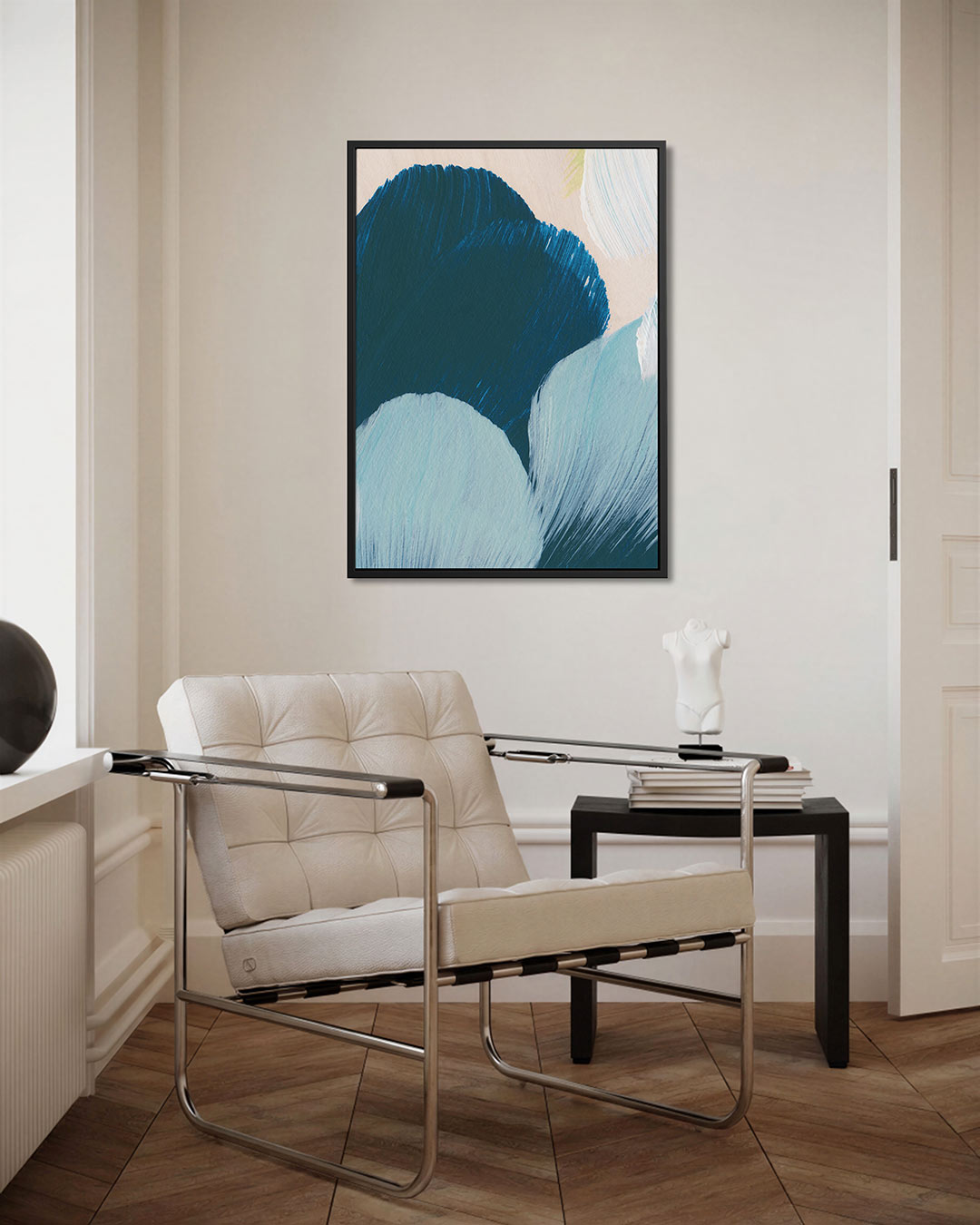 Vloeiende kleurencompositie – kunstwerk als stijlvolle wanddecoratie