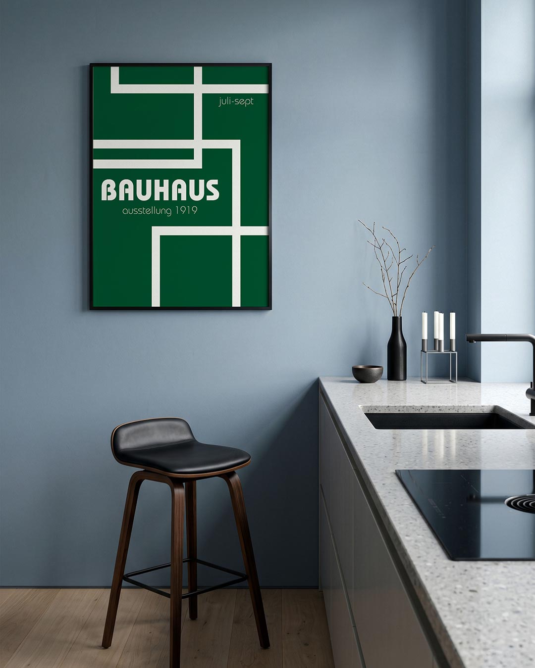  – geometrische Bauhaus poster in staand formaat