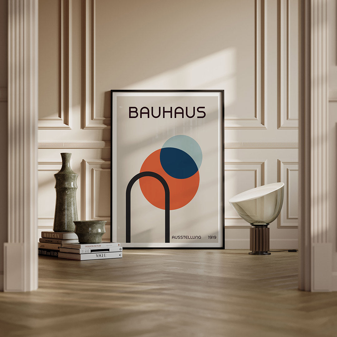 Vorm en kleurvlakken – moderne Bauhaus wandkunst als poster