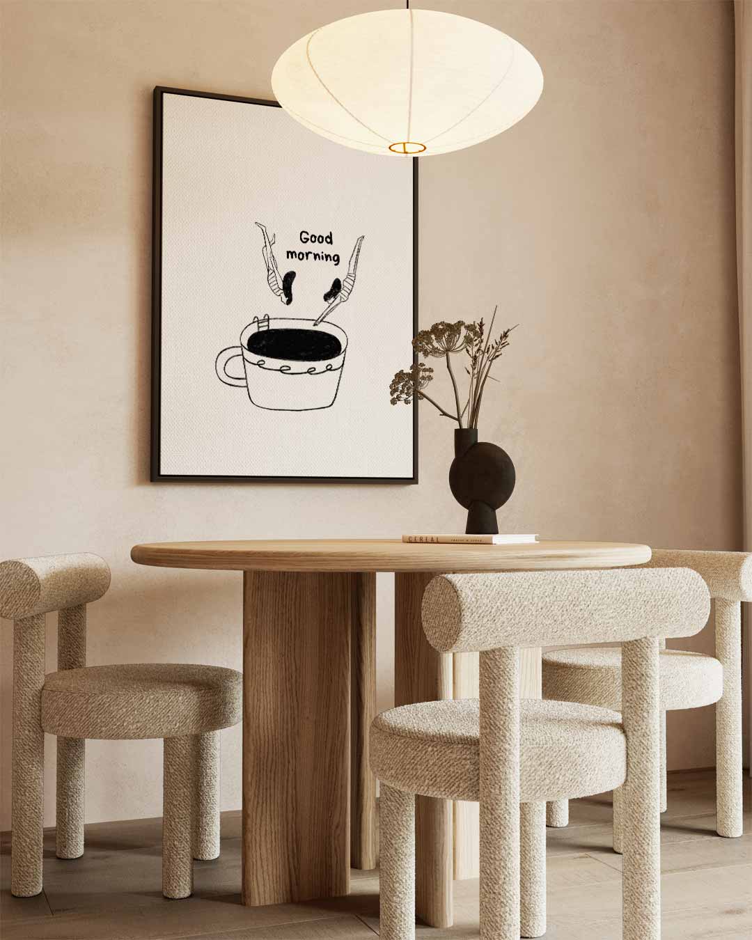 Ochtendsprong – canvas wanddecoratie in portret formaat