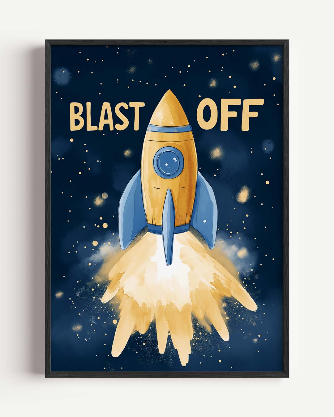 Ruimteavontuur Rakettenposter – kids portret poster als wanddecoratie