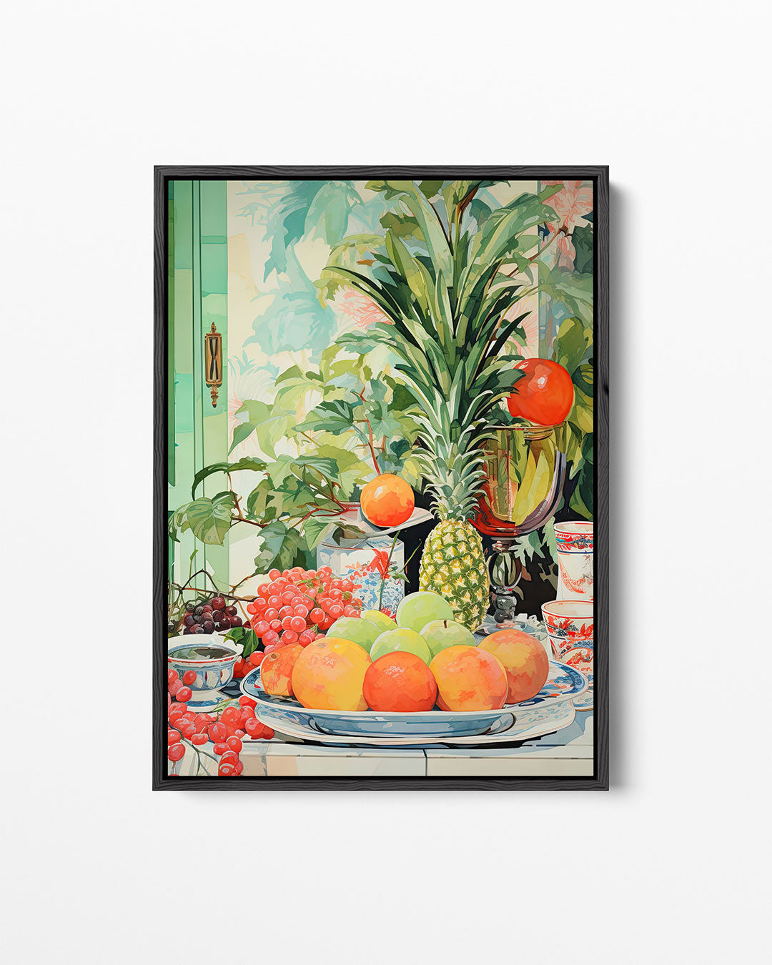 Levendige fruitschaal – staand wanddecoratie kunstwerk