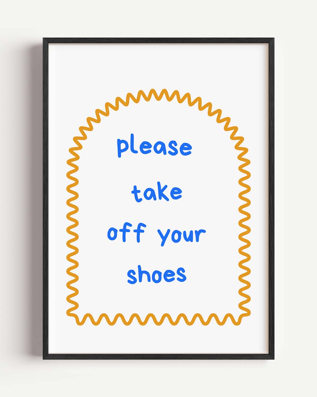 Welkomstposter "Schoenen Uit – quote portret poster als wanddecoratie