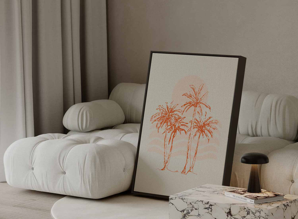 Tropische Palmbomen – dibond kunstwerk als wanddecoratie