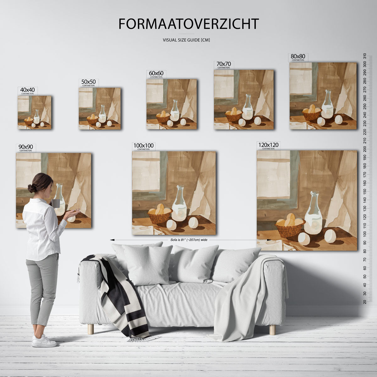 Stilleven met eieren – vierkante muurposter met kunst en design