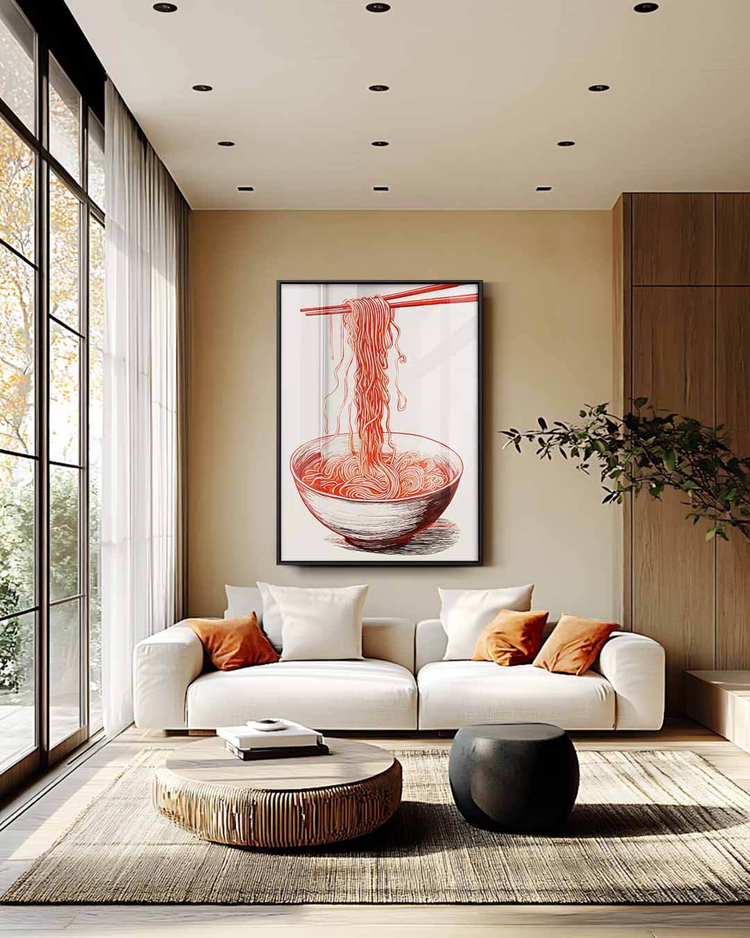Ramen in Stijl – plexiglas wanddecoratie in portret formaat