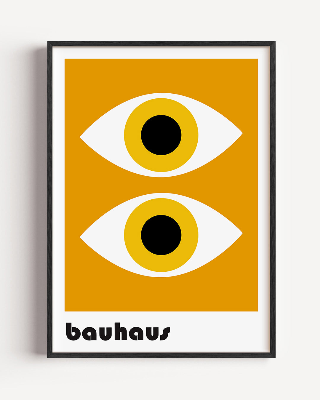 Oogvormen en kleur – staande Bauhaus poster als wanddecoratie