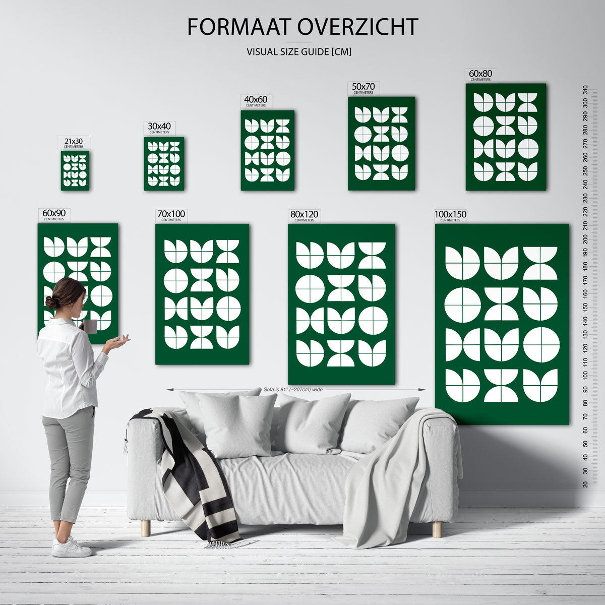  – Bauhaus poster als moderne geometrische wanddecoratie