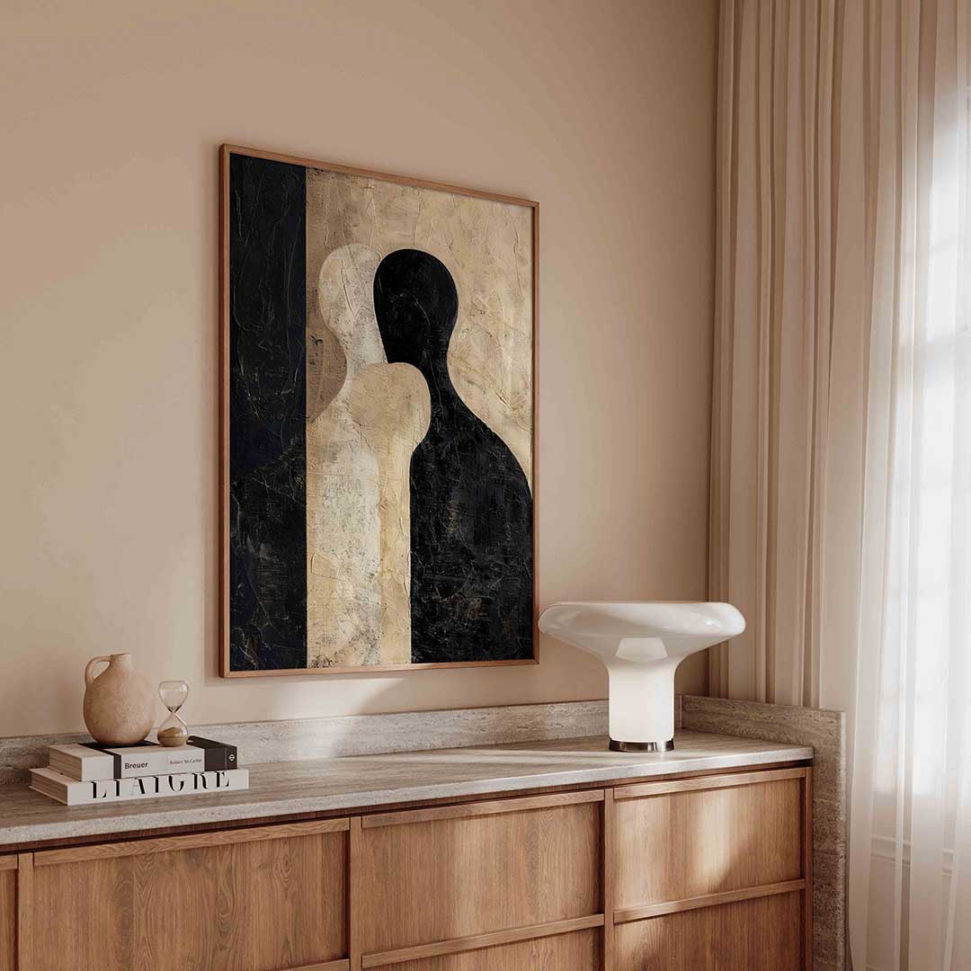 Abstracte silhouetten – abstracte poster in staand formaat