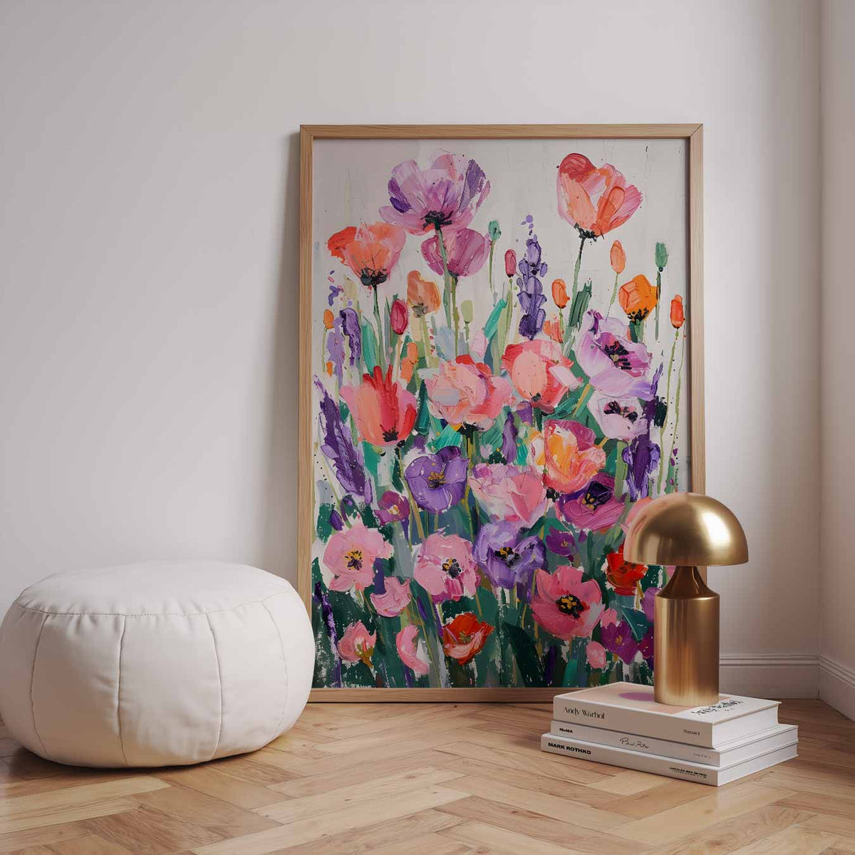 Kleurrijke Bloemenpracht – urban poster in staand formaat